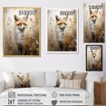 thumbnail image 4 of Designart "Fox Portrait In Minimalist Forest Setting I" Animals Fox Floater Framed Wall Art Living Room, 4 of 5