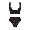 thumbnail image 5 of Daiia Heart and Stars Women's Bikini Set Two Piece Swimsuit High Waisted Bikini Adjustable Straps Bikini Perfect for Beach, Pool, and Summer Vacation-Large, 5 of 9
