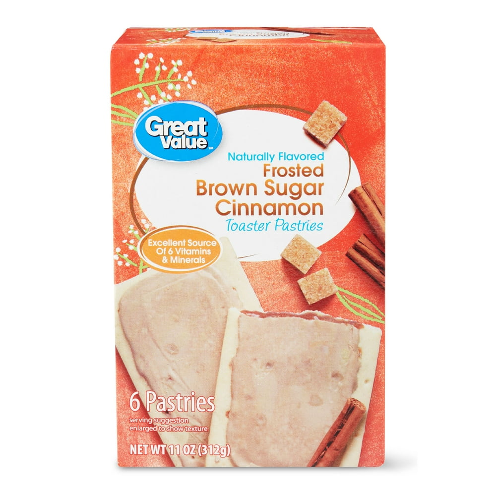 Great Value Frosted Brown Sugar Cinnamon Toaster Pastries, 11 oz
