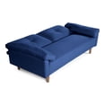 thumbnail image 4 of Sofá Cama de Lino Azul Modelo Mandela Makora, 4 of 8