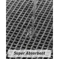 thumbnail image 3 of Upgraded Waffle Bath Mat, Super Absorbent Non Slip Bath Mats for Bathroom Floor, Machine Washable Bathroom Rugs with Tassels, Rubber Backed Bathroom Mats, Ultra Soft,Dark Grey 17" x 24", 3 of 7