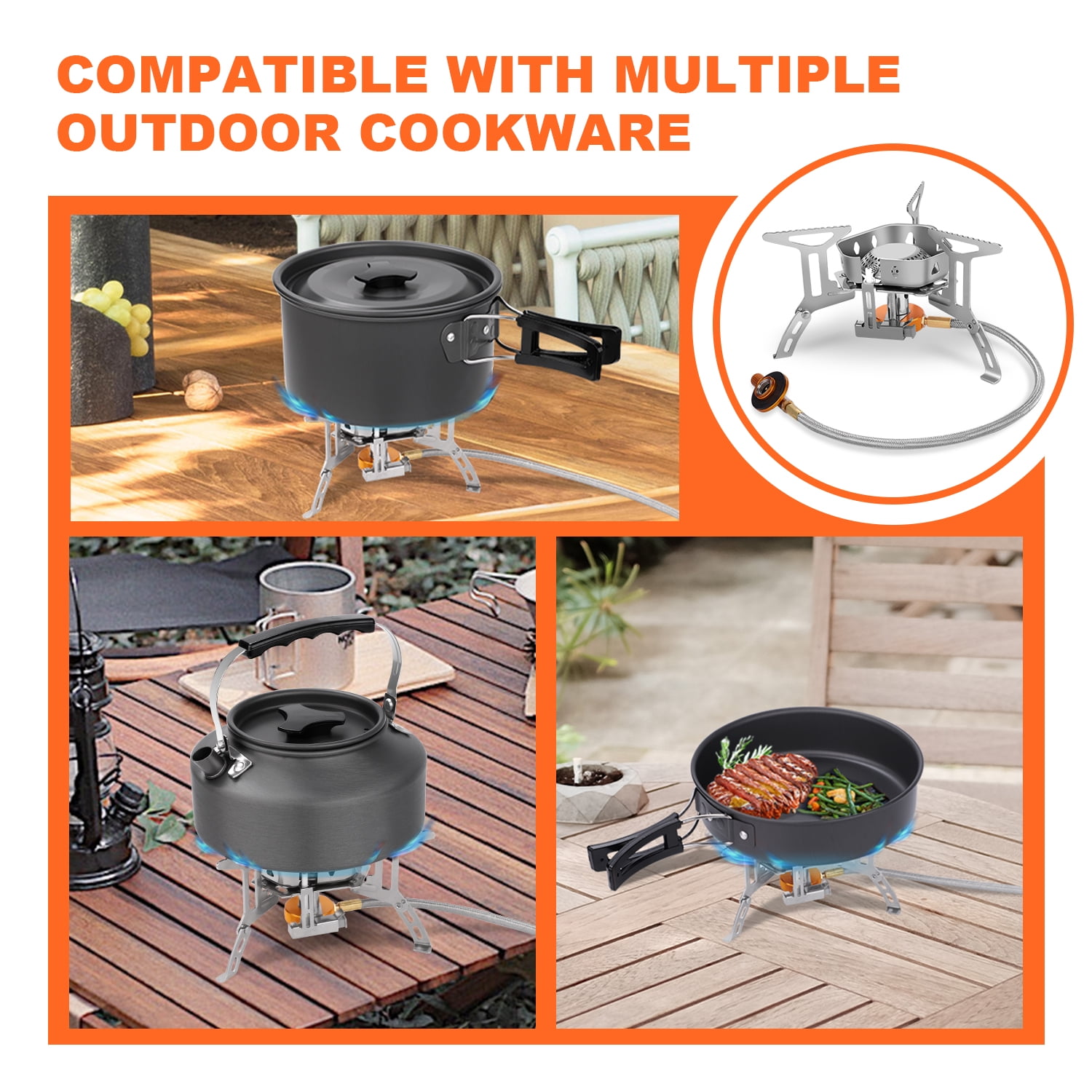BNISE Windproof Propane Gas Camping Stove