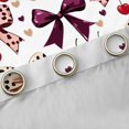 thumbnail image 4 of Feelyou Polkadots Bow Curtains Pack of 2 (52x84 Each), Cherry Love Heart Window Curtains, 4 of 6