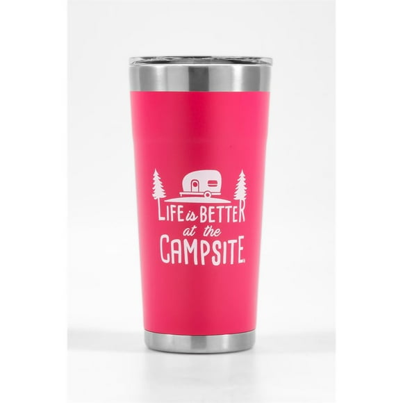 Camco Life Is Better At The Campsite Stainless Steel 20 Oz. Tumbler With Double