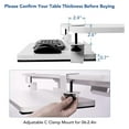 Large Size 25" Keyboard Tray Under Desk with C Clamp Mount Adjustable