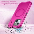 thumbnail image 4 of I-HONVA For iPhone 13/14/15 Case Compatible with MagSafe,3-Layer Military Grade Drop Protection Anti-Slip Rugged Shockproof Dustproof Protection6.1 inch Phone Case,Rose Gray, 4 of 7