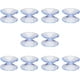 thumbnail image 1 of Paquete de 10 ventosas pequeñas de 20,5 mm de doble cara, ganchos de plástico transparente, protectores de mesa de PVC y vidrio, soportes adhesivos fuertes., 1 of 9