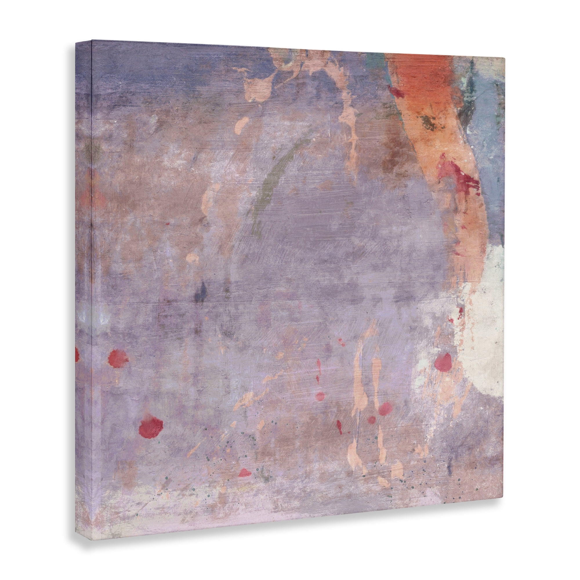 Stupell Industries Abstract Purple Ombre Abstract Painting Gallery Wrapped Canvas Art Print Wall Art, 36 x 36