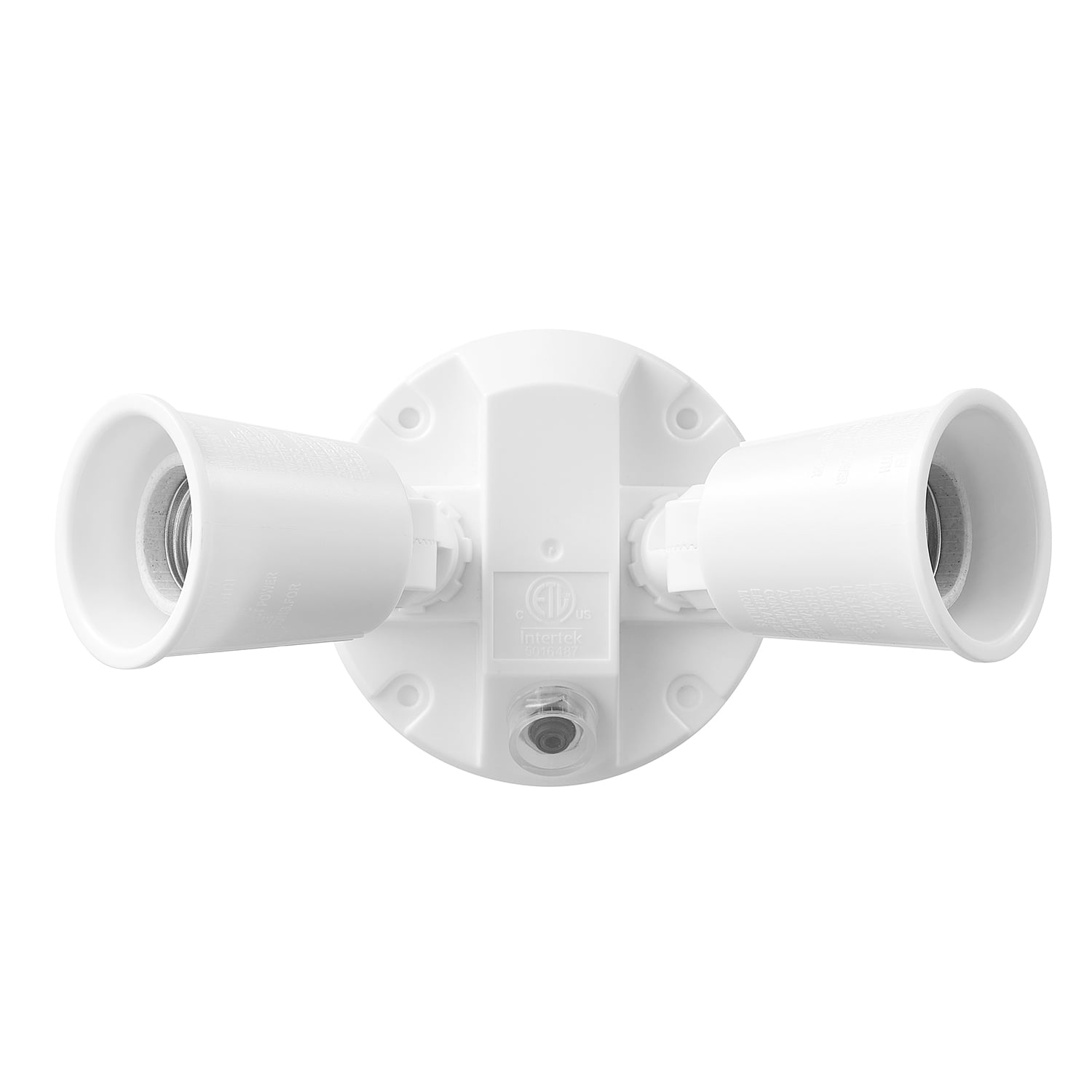 Globe Electric 240 W White Dusk to Dawn Security Flood Light, Bulbs Sold Separately