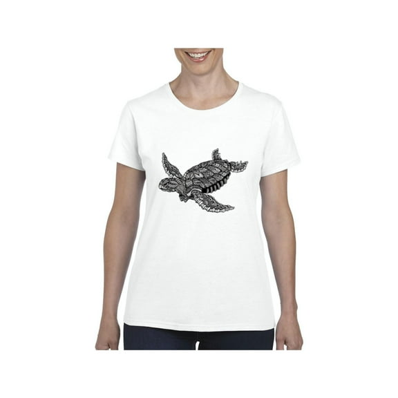 MmF - Women's T-Shirt Short Sleeve, up to Women Size 3XL - Sea Turtle Hawaii