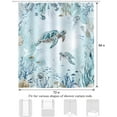 thumbnail image 6 of Sea Turtle Shower Curtain for Bathroom Teal Blue Ocean Beach Coastal Decorative Bath Curtain 72 x 84 Inch Polyester Fabric Waterproof Bathroom Curtain with 12 Hooks, 6 of 6