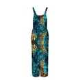 thumbnail image 6 of Rciityk Rompers for Women Summer Casual Wide Leg Jumpsuit Comfy Floral Print One Pieces Sleeveless Overalls with Pockets Beach Vacation Clothes, 6 of 6