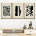 thumbnail image 2 of PixonSign Framed Canvas Print Wall Art Set Geometric Boho Stylish Polygon Variety Abstract Shapes Illustrations Modern Art Minimalism Decorative for Living Room, Bedroom, Office - 16"x24"x3 Natural, 2 of 5