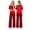 Red, variant on Descendant5 Red Pajamas 2 Piece Set,Movie Character Cosplay Short Sleeve Top & Wide Leg Pants Loungewear,Halloween Sleepwear for Girls and Women,Size S