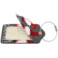 thumbnail image 4 of Rocae Chillin with My Gonme for Leather Luggage Baggage Tags ID Label Privacy Cover ID Label with Stainless Steel Loop and Address Card, 4 of 5