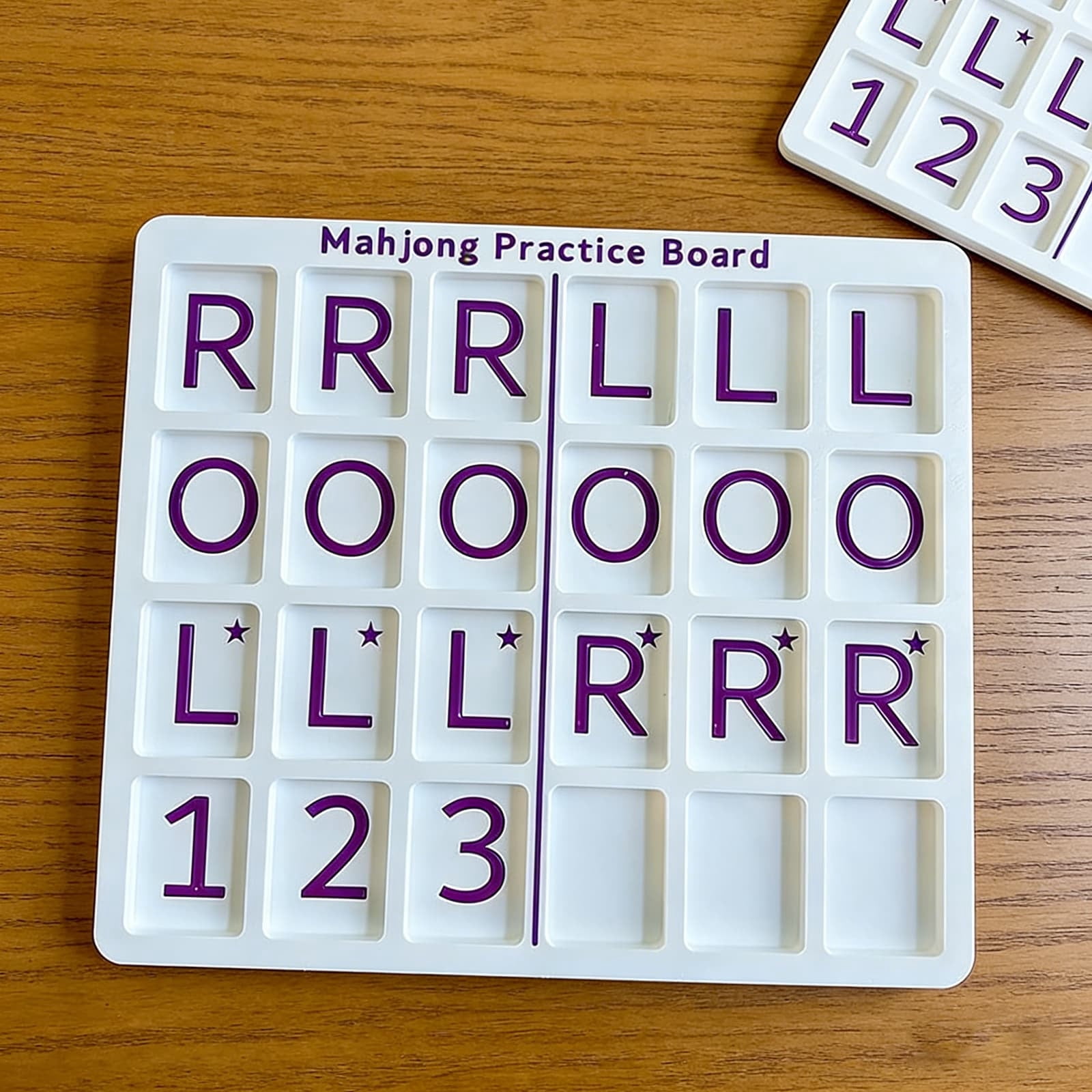 Mahjong Practice Board for Charleston – Portable 24-Slot Training Board with Gift Tile Slot, Full Game Simulation for American Mahjong Players