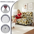 thumbnail image 6 of Jiueut Bee Sunflower Print Recliner Cover, Stain Resistant Furniture Protector Dustproof Recliner Slipcover with Elastic Bottom for Most Loveseat Couch, 6 of 7