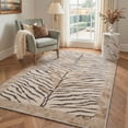 thumbnail image 3 of KUETH 8x10 Zebra Area Rugs Machine Washable Rugs for Living Room, Non Slip Flat Pile Rug with Rubber Backing, Modern Rug for Entryway Bedroom Dining Room Home Office, 3 of 4