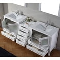thumbnail image 4 of Virtu USA Dior 82" Ceramic Double Bathroom Vanity Cabinet Set in White, 4 of 6
