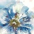 thumbnail image 2 of Tre Sorelle Studios 15x15 White Modern Wood Framed Museum Art Print Titled - Blue Watercolor Poppy Close Up I, 2 of 4