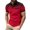 Red/#7, variant on WTXUE Polos Short Sleeve, Lapel Golf Shirts for Men Spring Summer Casual Buttons Lapel T Shirt Tops Patchwork | Workwear for Men White/Patchwork L