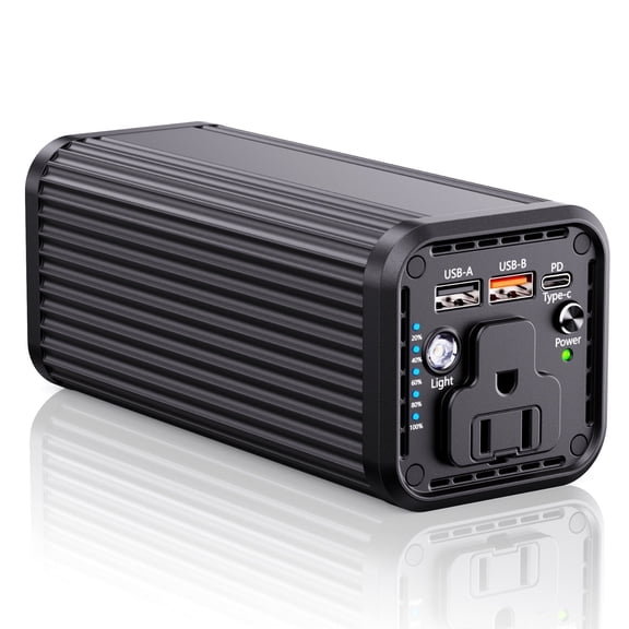 PADJYYUSZ Portable Laptop Power Bank, 27000mAh   with 100W  AC Outlet, 65W PD Fast Charging , N22  Black