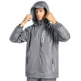 thumbnail image 6 of SPEEDRUN Men's Rain Gear Waterproof Rain Suits Hooded Rain Coats and Pants Graphite M, 6 of 7