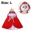 thumbnail image 2 of Disfraz navideño para mascotas, capa navideña para cachorros, para gatos y perros de tamaño pequeño a mediano, 2 of 5