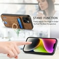 thumbnail image 6 of Nalacover 2-in-1 Magnetic Case for iPhone 14 Plus, Back Wallet Case with Detachable Card Holder Ring Stand Cover for iPhone 14 Plus, Vintage PU Leather Shockproof Case - Brown, 6 of 10
