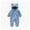 Z1 Blue, variant on Baby Girls Romper Jumpsuit Warm Hooded 1 Piece with Grips for Toddler Winter Outfit,0-3 Months