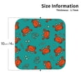 thumbnail image 2 of Yiaed Colorful Crab Print Leather Coasters for Drinks - Cup Coasters Coffee Table Kitchen Table Bar, Home & Office Gifts Handmade Drink Coasters-Square, 2 of 6