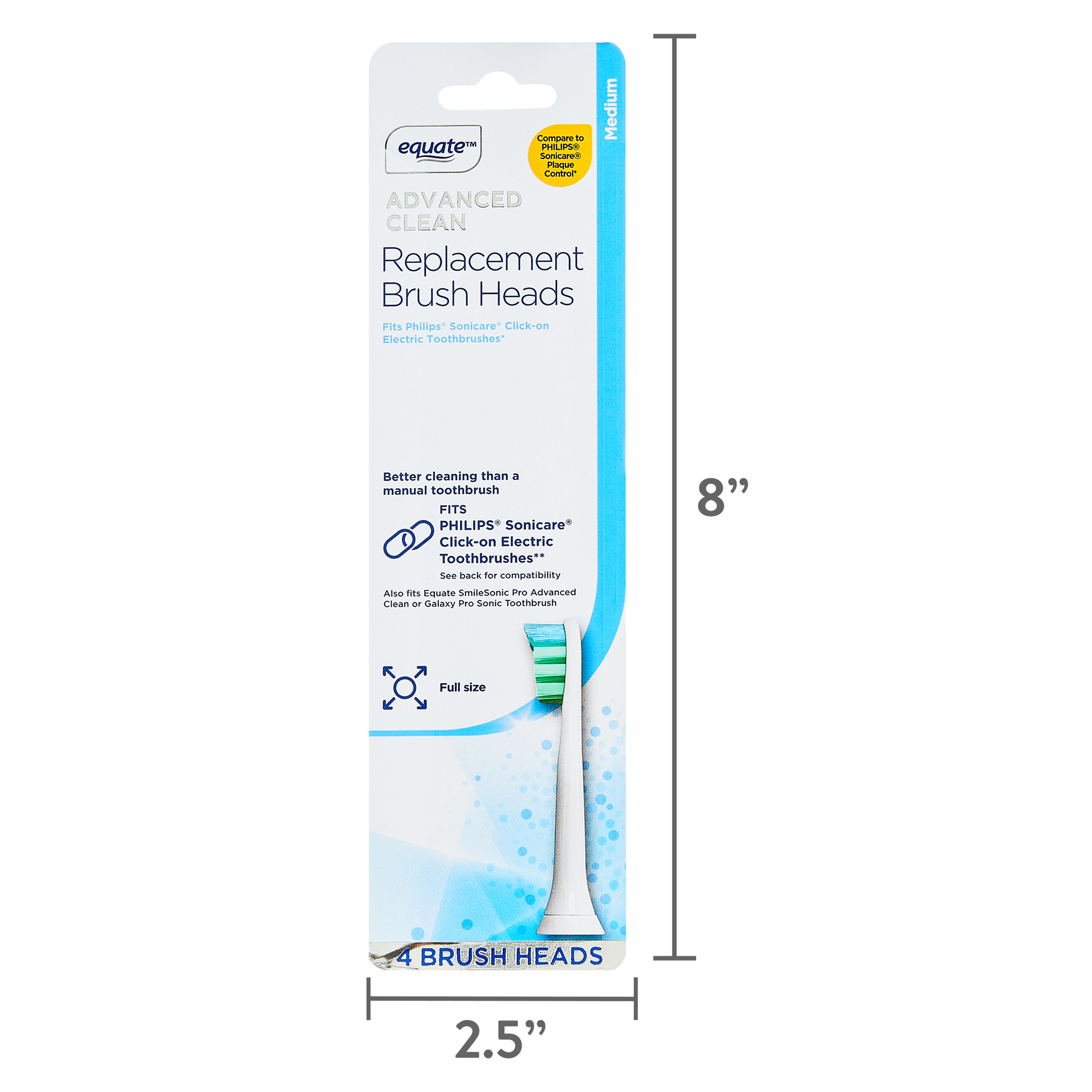 Equate Advanced Clean Electric Toothbrush Heads, 4-Pack photo 3