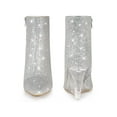 thumbnail image 5 of BLISSFUL STEP Women's Sparkly Glitter Pointed Toe Clear Wedge Ankle Boots Silver 11, 5 of 6
