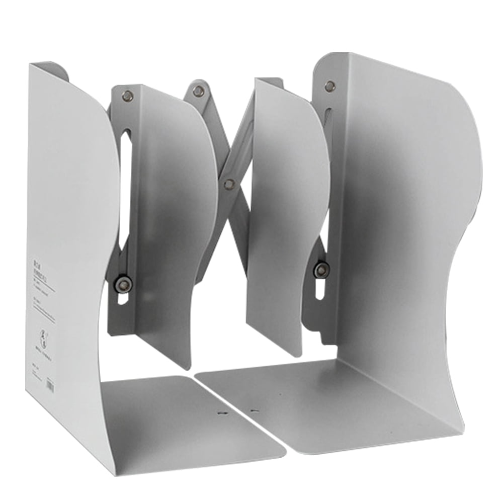 Retractable Bookends Metal Book Ends Decorative Binder Holder Organizer