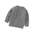 thumbnail image 5 of Odeerbi Toddler Winter Coat Kids Boys Girls Outerwear Jackets Newborn Infant Baby Jacket Warm Button Coat Knit Outwear Sweater Gray, 5 of 9