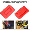 thumbnail image 2 of 12Packs Tool Holder for Milwaukee M18 & for Dewalt 20v,Wall Mount Drill Holder with 48 ScrewsRed SZRH55, 2 of 5