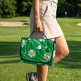 thumbnail image 2 of SEANATIVE Golf Cart Seat Covers for 2-Person Seats, Suitable for EZGO, Yamaha, Club Car and More, Scratch-resistant Club Car Accessory for Pet Dog Cat, Daisy Golf Ball Print Green, 2 of 7