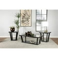 thumbnail image 2 of Pemberly Row 3-Piece Wood Occasional Coffee Table Set with Open Shelves in Black, 2 of 8