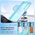 thumbnail image 5 of CASEFIV Compatible with Magnetic for Samsung Galaxy S26 Case with Invisible Ring Stand,Rugged Slim Shockproof Marble Pattern Design Case for Women Men Girls,Blue Marble, 5 of 8