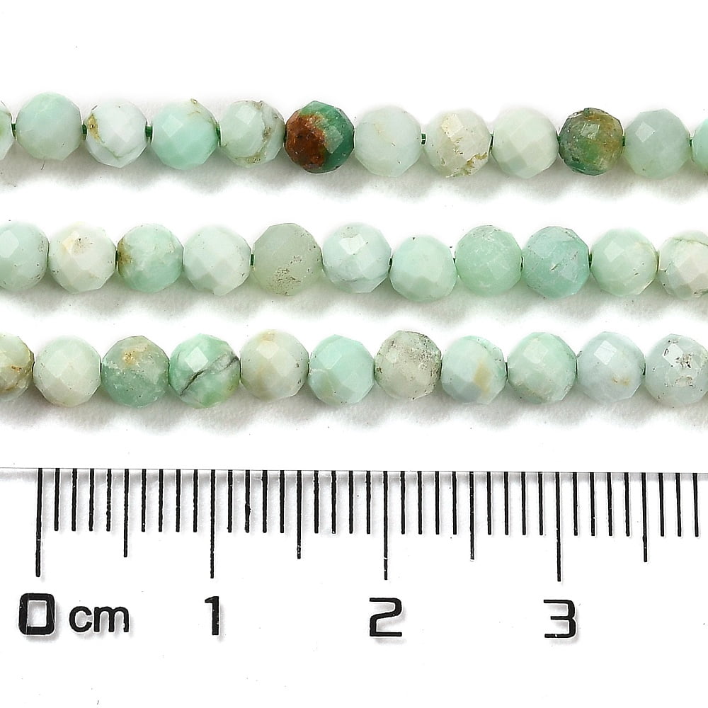 5strands Natural Green Opal Beads Strands Faceted Round 4~4.5x4~5mm Hole: 0.7mm about 90~94pcs/strand 15.35''(39~39.5cm) DIY