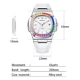 thumbnail image 3 of Reloj Onola Leather Rainbow Diamond Quartz Color De La Correa Negro, 3 of 6