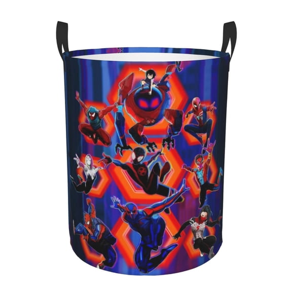 Large Laundry Basket With Handle, S-Pider Man Collapsible Laundry Hamper, Dirty Clothes Basket Hamper For Bedroom Bathroom Storage Containers Home Medium