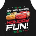 thumbnail image 3 of Disney Cars - Christmas - On The Highway To Holiday Fun - Men's Jersey Tank Top, 3 of 5