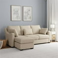 thumbnail image 5 of Hillsdale Furniture York Upholstered Sectional Chaise Sand Brown Fabric, 5 of 19
