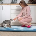 thumbnail image 2 of Mountain Kitchen Rugs Set of 2s, Blue Washable Non-Slip Kitchen Sink Decor Carpet, Home Water Absorb Microfiber Cushioned Kitchen Floor Standing Mats 17"x47"+17"x30", 2 of 6