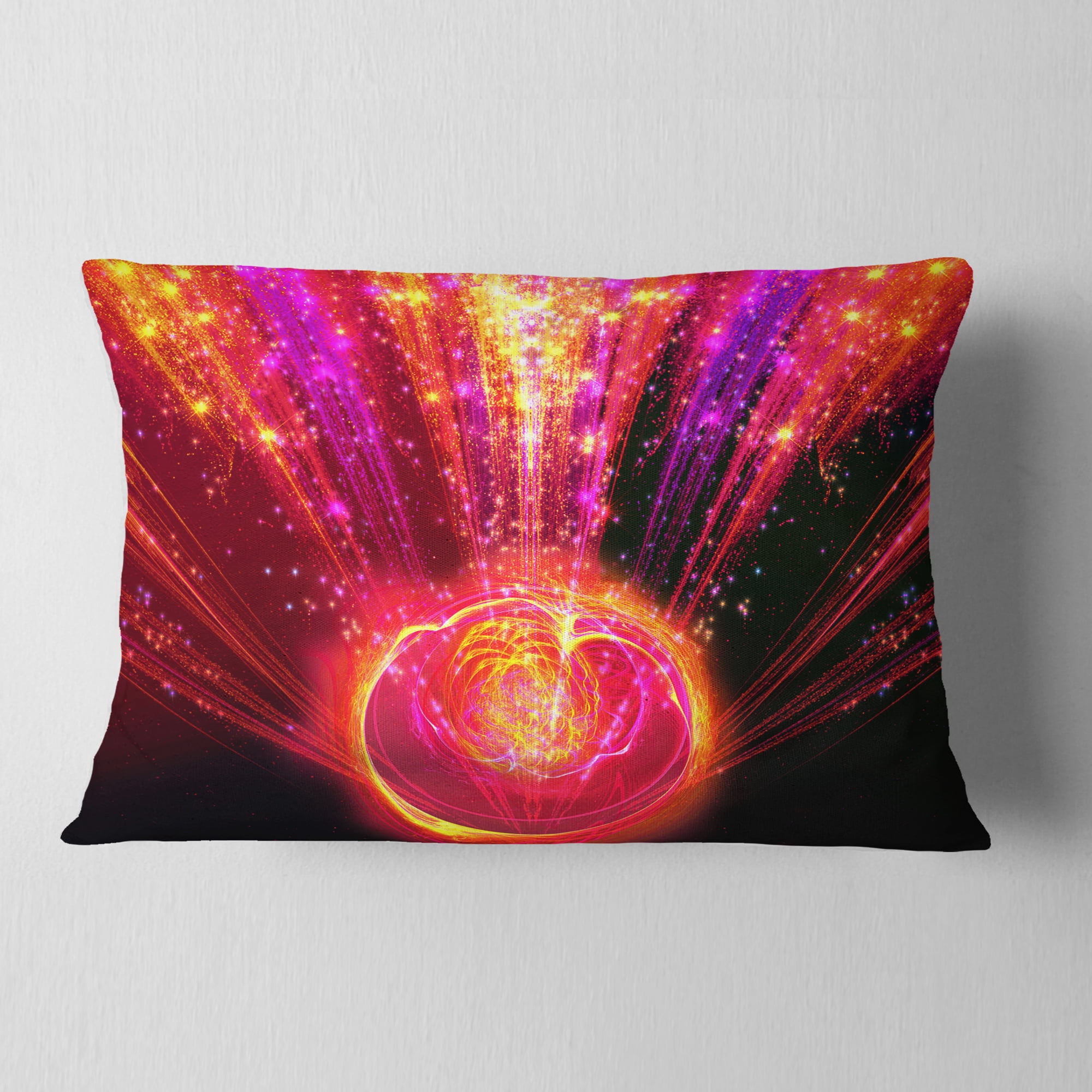 Designart Shining Radical Blast with Magic Ball - Abstract Throw Pillow - 12x20