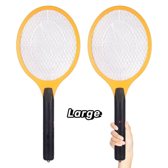 Gamexcel 2-Pack Electric Fly Swatter, 3000V Bug Zapper Racket with 3-Layer Protective Mesh, Battery Powered, Indoor/Outdoor, 20.7 x 8.2 in