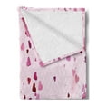 thumbnail image 2 of Romantic Soft Flannel Fleece Blanket, Flying Heart Leaves Romance of Valentines Day Celebration Love Design, Cozy Plush for Indoor and Outdoor Use, 60" x 80", Baby Pink Ruby Fuchsia, by Ambesonne, 2 of 5