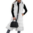 thumbnail image 2 of CAICJ98 Vests for Women Women's Outwear Vest - Stand Collar Lightweight Zip Quilted Vest for Women White,XL, 2 of 5
