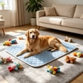 thumbnail image 6 of Cooling Pet Pad for Dogs & Cats with Non-Slide Portable Bottom, Washable Ice Mat & Breathable Design, Suitable for Crate Sofa Floor Travel, 17.7x13.8in by MPOISVA, 6 of 6